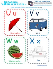 u x - Alphabet Printables & Flash Cards For You and Your Child