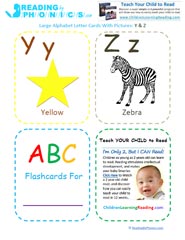 y z - Alphabet Printables & Flash Cards For You and Your Child