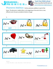 phoneme addition - Phonemic Addition and Deletion Worksheets & Activities For Kids
