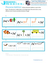 phoneme addition - Phonemic Addition and Deletion Worksheets & Activities For Kids