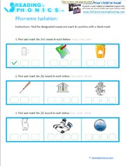 phoneme isolation - Phonemic Isolation and Phoneme Identity Activities & Worksheets
