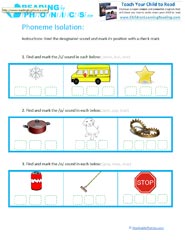 phoneme isolation - Phonemic Isolation and Phoneme Identity Activities & Worksheets