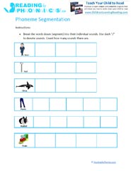 phoneme segmentation - Learn to Read With Phonemic Segmenting Worksheets & Activities