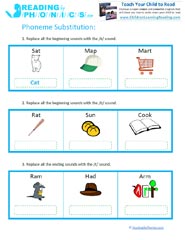 phoneme substitution - Phoneme Substitution Worksheets & Phoneme Manipulation Games